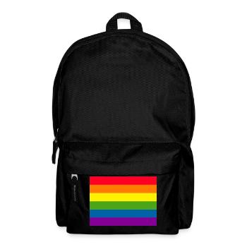 Drapeau de la gay pride - Sac à dos - noir - Devant