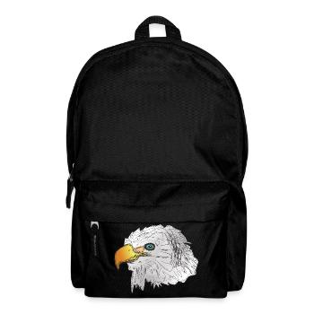 Adler Kopf mit Schnabel großer Kopf - Rucksack - Schwarz - Vorne