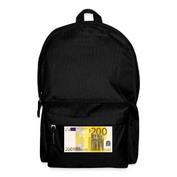200 Euro Banknote - Rucksack - Schwarz - Vorne