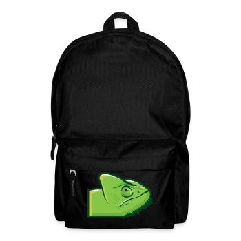 Cadeau vert vert caméléon lézard tête de lézard - Sac à dos - noir - Devant
