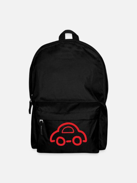 Imprint of a red car - Backpack - black