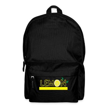 LEMON TXT & lemon fruits -2 - Backpack - black - Front