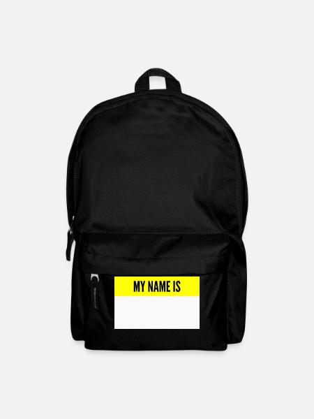 My name is Mein Name ist Namensschild - Rucksack - Schwarz