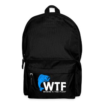 Fisch Fischen - Rucksack - Schwarz - Vorne