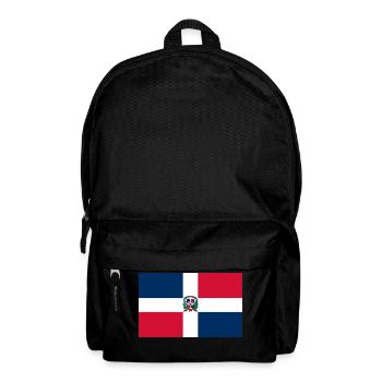Flagge der Dominikanischen Republik - Rucksack - Schwarz - Vorne