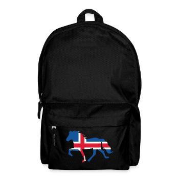 Töltende Icelandic with Icelandic flag - Backpack - black - Front