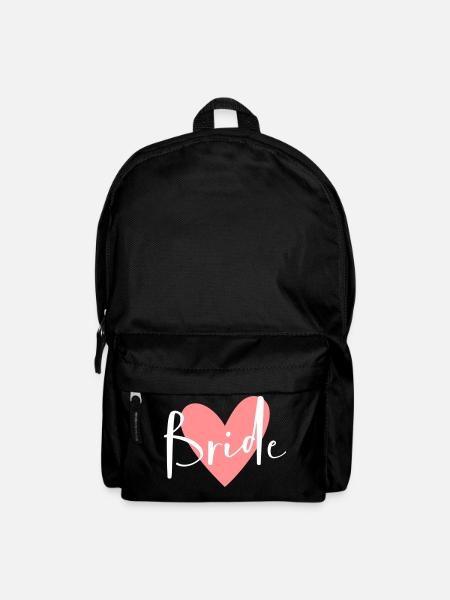 Bride rosa Herz Junggesellinnenabschied - Rucksack - Schwarz