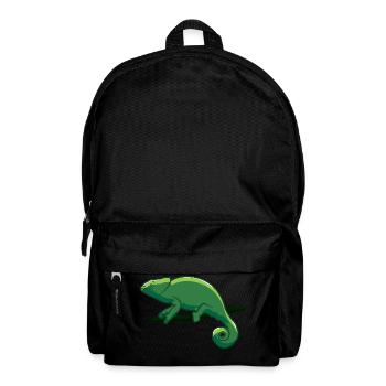 Grünes Chamäleon - Rucksack - Schwarz - Vorne