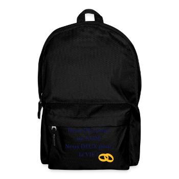 t_shirt_mariage_deux_oui_pour_un_nom - Sac à dos - noir - Devant
