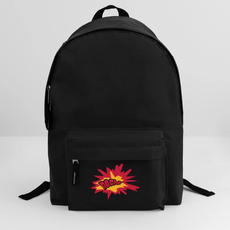 boom text fire flame hot tnt dynamite explode Backpack