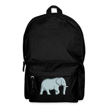 Elefant Elefantenrüssel Safari Stoßzähne Safari - Rucksack - Schwarz - Vorne