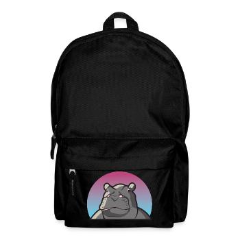 Hippo Nilpferd Flusspferd Dickhäuter Geschenk Tier - Rucksack - Schwarz - Vorne