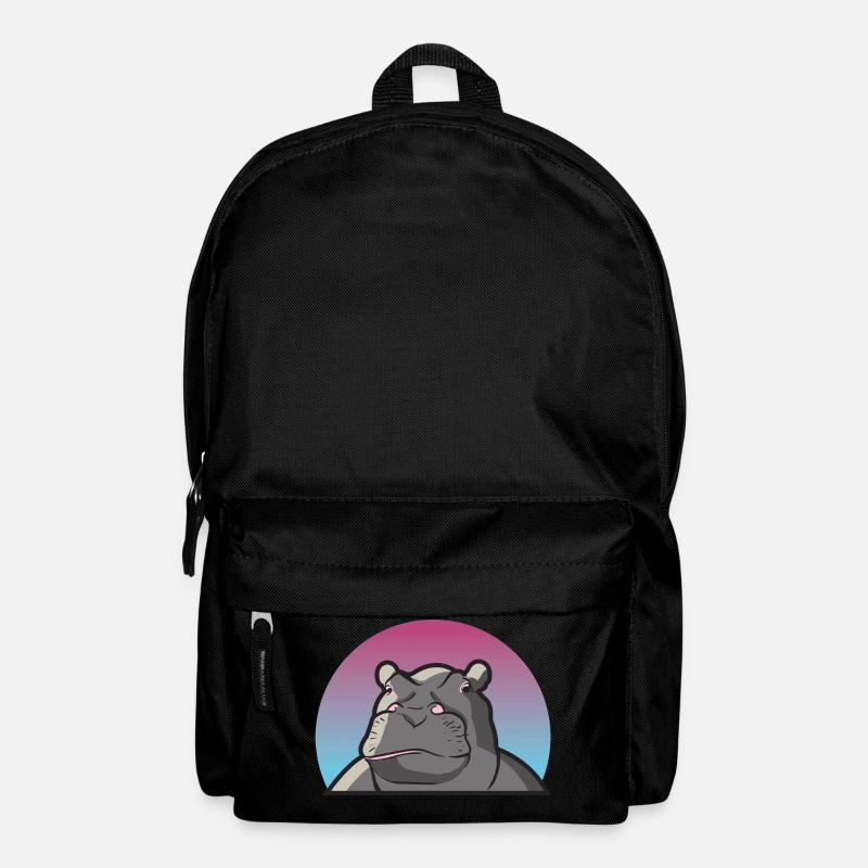 Cadeau hippopotame hippopotame pippyderme hippopotame - Sac à dos - noir