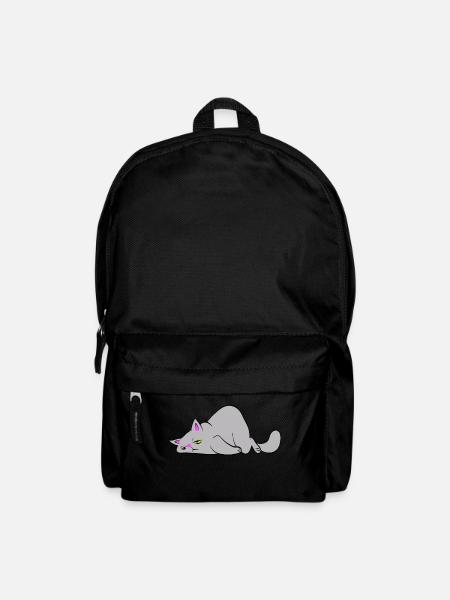 Tired cat - Backpack - black
