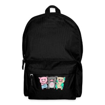 Piggy and the Gang I Funny Gift I Pig - Backpack - black - Front