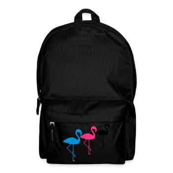 équipe d'équipage 3 amis silhouette contour flamant cli - Sac à dos - noir - Devant