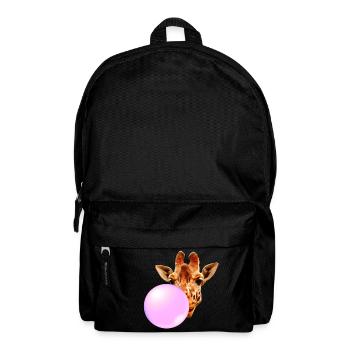 Giraffe Mit Kaugummi - Rucksack - Schwarz - Vorne