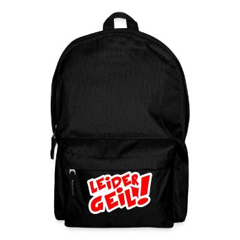 Leider geil - Rucksack - Schwarz - Vorne