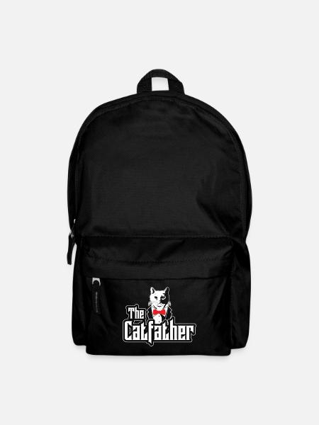 Cat Dad Crazy Cats Father Maine Coon Siam - Backpack - black