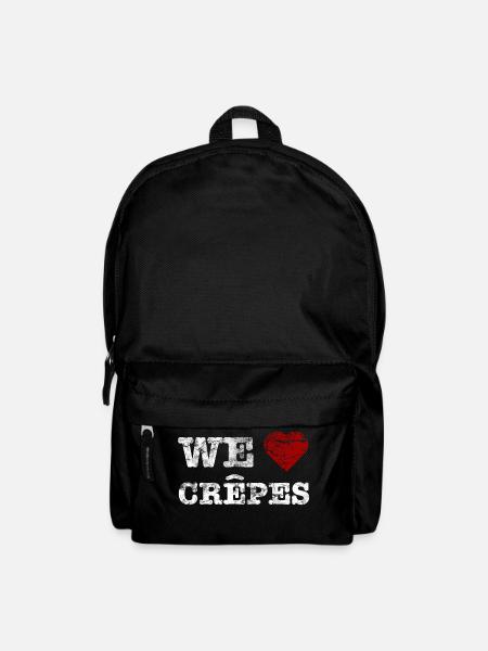 "We love Crepes" vintage light - Rucksack - Schwarz