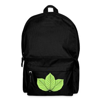 3 leaves beech leaf tree plant shape clip art d - Backpack - black - Front