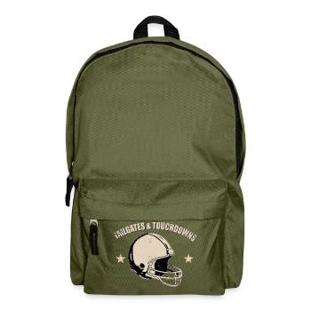 Football Touchdowns Helm - Rucksack - Olivgrün - Vorne