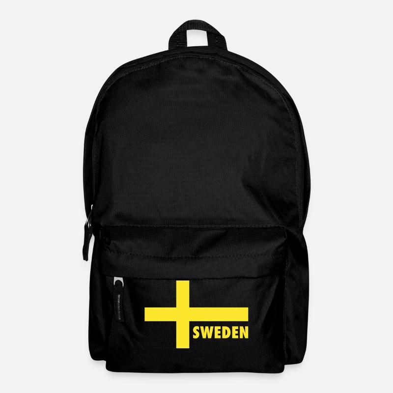 Suède Suède Drapeau suédois Suédois - Sac à dos - noir