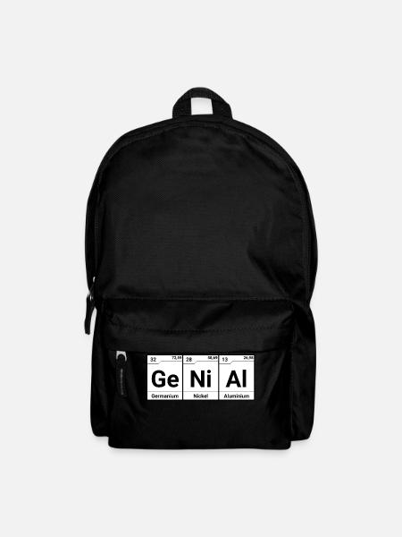 Genial - Chemie Elemente - Rucksack - Schwarz