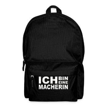 Power Frau Message Ich Bin Eine Macherin 6 - Rucksack - Schwarz - Vorne