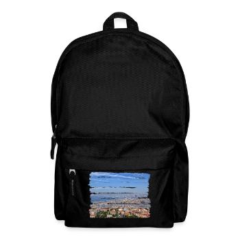 View over the port city of Marseille - Backpack - black - Front