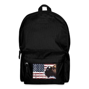 Buffalo - USA Flagge - Rucksack - Schwarz - Vorne