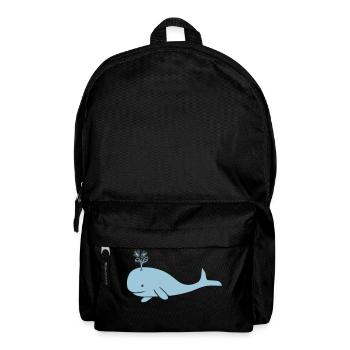 wal whale delphin walfisch blauwal hai blume - Rucksack - Schwarz - Vorne
