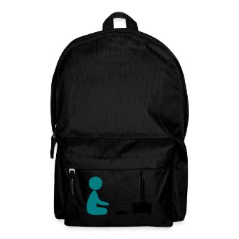 A boy plays with his games console - Backpack - black - Front