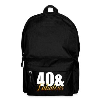 40 & fabelhaft - Rucksack - Schwarz - Vorne