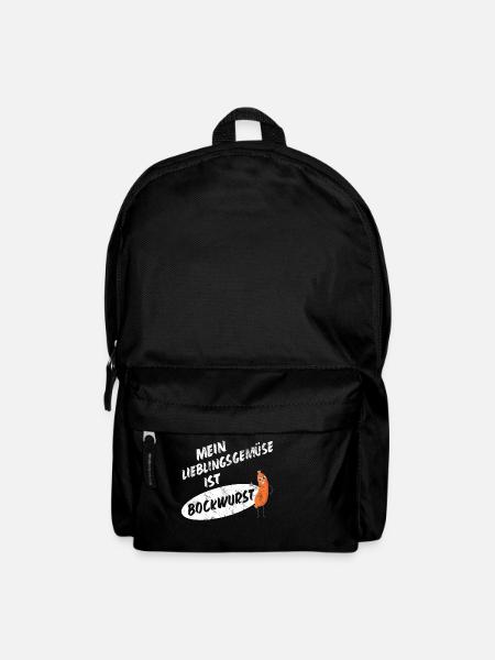 Mein Lieblingsgemüse ist Bockwurst 2- Sausage - Rucksack - Schwarz