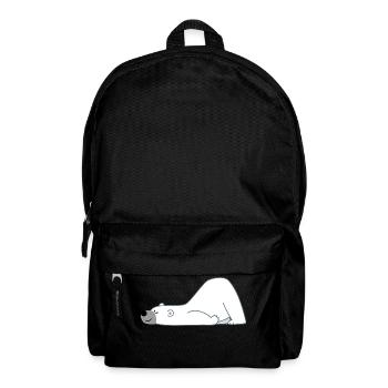 Facetious Cartoon Polar Bear by Cheerful Madness!! - Backpack - black - Front