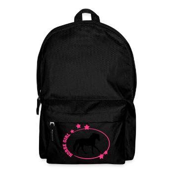 Horse Girl T-shirt/ Hoodie Design - Backpack - black - Front
