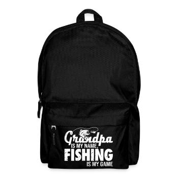 Grand-père is my name Fishing is my game - Sac à dos - noir - Devant