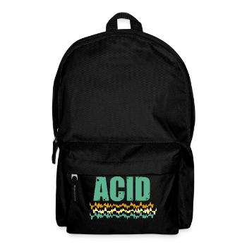 Acid Trance und House Techno Party Outfit Club DJ - Rucksack - Schwarz - Vorne