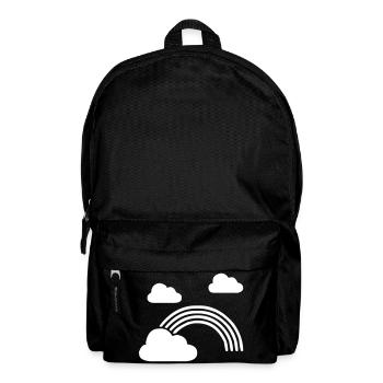 Regenbogen mit Wolken - Rucksack - Schwarz - Vorne