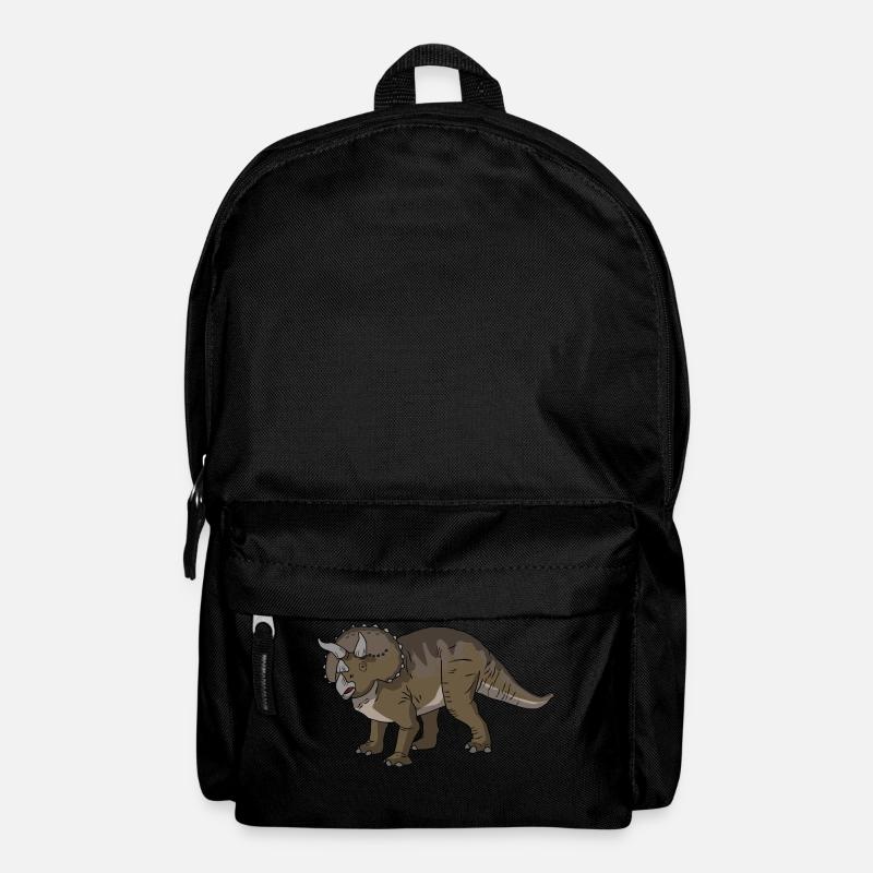Dino Dinosaurier Triceratops - Rucksack - Schwarz