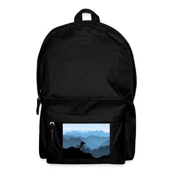 Mountain bikers in the mountains - Backpack - black - Front