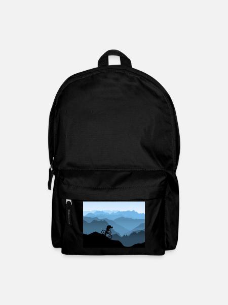 Mountainbiker in den Bergen - Rucksack - Schwarz