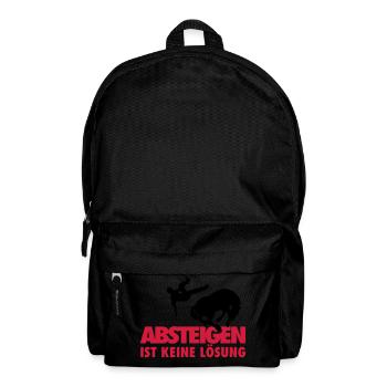 Absteigen ist auch keine Lösung - Rucksack - Schwarz - Vorne