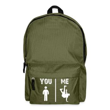 Breakdance Lustig Geschenk Witz B-Boying - Rucksack - Olivgrün - Vorne