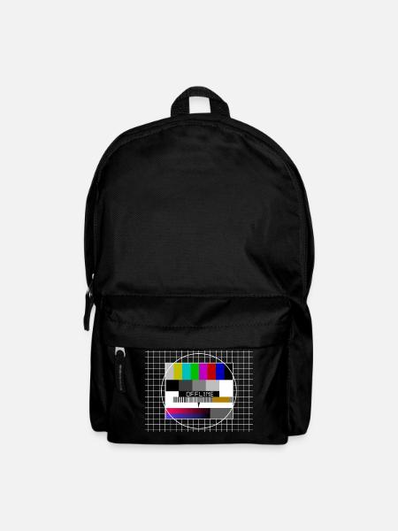 offline, internet, Testbild, tv - Rucksack - Schwarz
