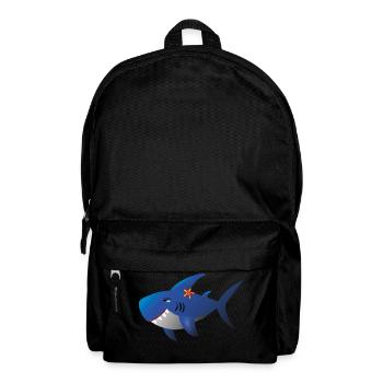 Requin heureux - Sac à dos - noir - Devant