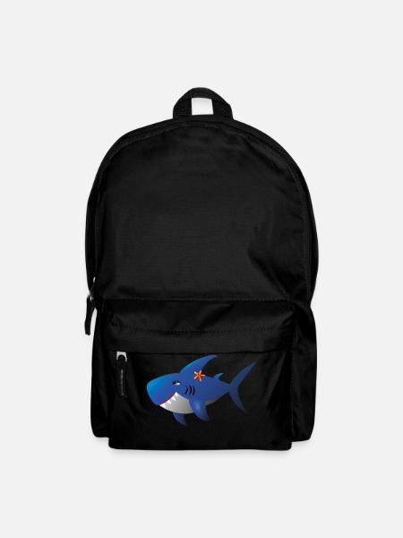 Happy shark - Backpack - black