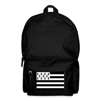 Drapeau Bretagne original - Sac à dos - noir - Devant