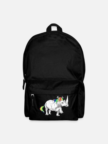 Nashorn Einhorn - Rucksack - Schwarz